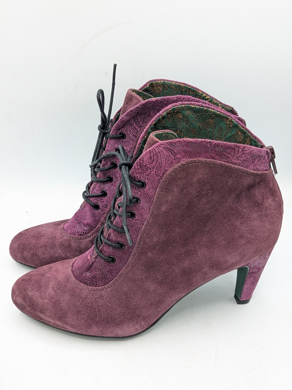 Title: Poetic Licence London Purple Suede Lace-Up Booties - Size 38.5 (US 7.5/8